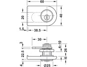 Glass Door Cyl Lever Lock A Diff MNP