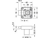 Symo3000 Spbolt Rim Lock 25/22.5mm DR NP