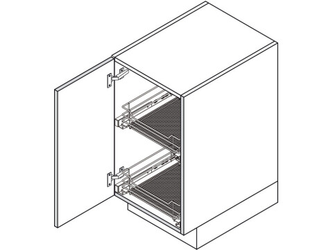 Door Front Fixing Brackets, for Pull Out Storage Set, for Door Front Fixing Cabi