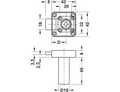 Symo3000 Ddbolt Rim Lock 25/45mm RH NP
