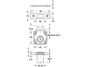 Roller Shutter Rim Lock D18mm MNP Differ
