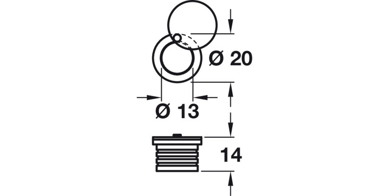Budget Lock Ferrule Escutcheon w Cov SSS