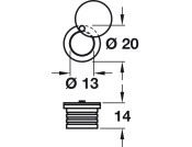 Budget Lock Ferrule Escutcheon w Cov SSS