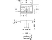 Rim Lock D22mm Adj 15-40mm ZNP BN0101