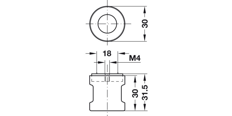 Symo3000 Fixed Hdl Screw Mtd M4 MNP