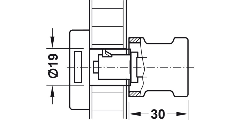 Symo3000 Lock Hdl Case wo Rings LH MNP