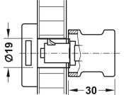 Symo3000 Lock Hdl Case wo Rings LH MNP