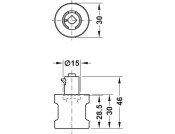 Symo3000 Lock Hdl Case wo Rings RH MNP
