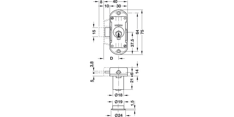 Piccolo Nova Lock Case 15mm RH Differ
