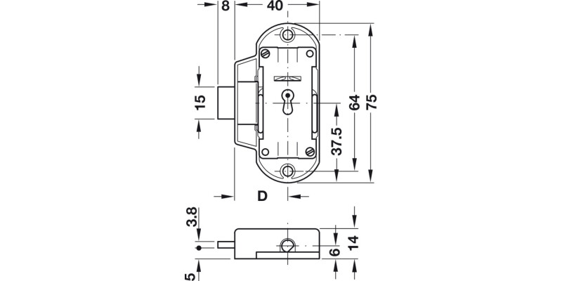 Piccolo Nova Lock Case 25mm RH NP
