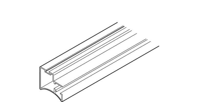 Japanese Door Handle Profile, for 10 mm Chipboard or Glass Profiles, for Sliding
