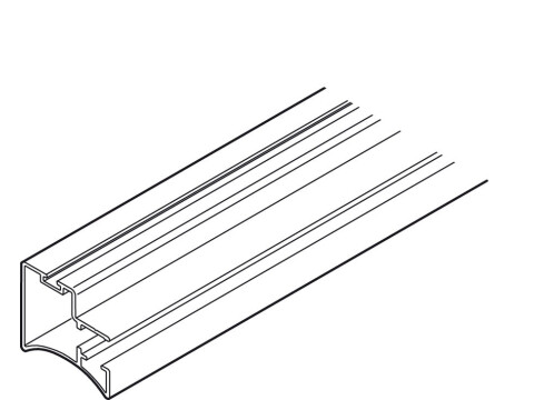 Japanese Door Handle Profile, for 10 mm Chipboard or Glass Profiles, for Sliding
