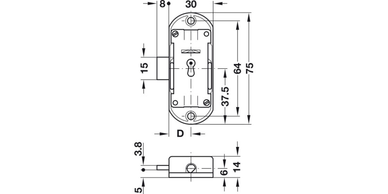 Piccolo Nova Lock Case 15mm RH NP