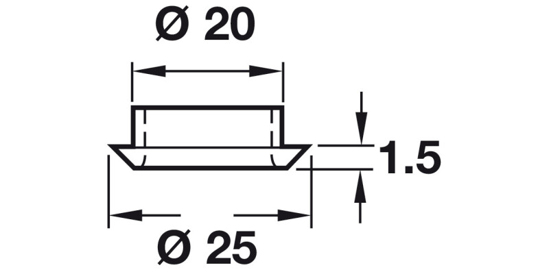 Cylinder Rosette D19mm Brass B.Nickel