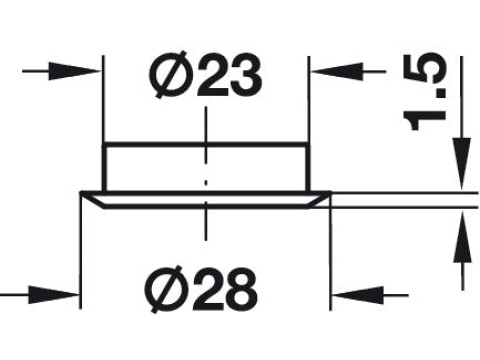 Cylinder Rosette, for Use with &Oslash; 22 mm Cylinders