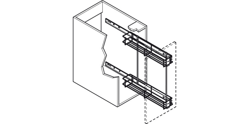 PO Baskets 2-Tier 150mm RH SC Chrome