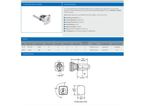 MULTI DRAWER LOCK L&F 2736
