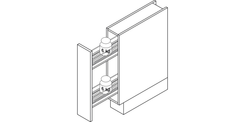 VS SUB Slim 150mm PO 90D 2-Tier Slv