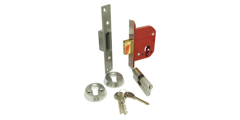Mortice Deadlock, Security Cylinder, Steel and Zinc Alloy