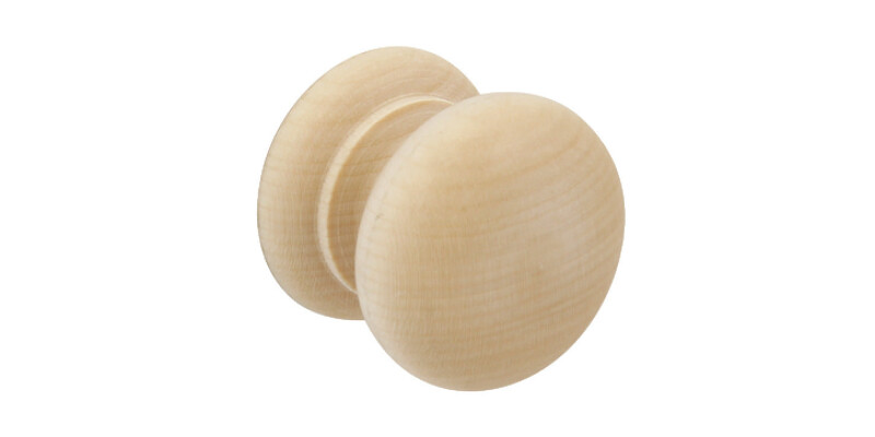 Turned Knob, Wood, &Oslash; 44 mm, End Grain