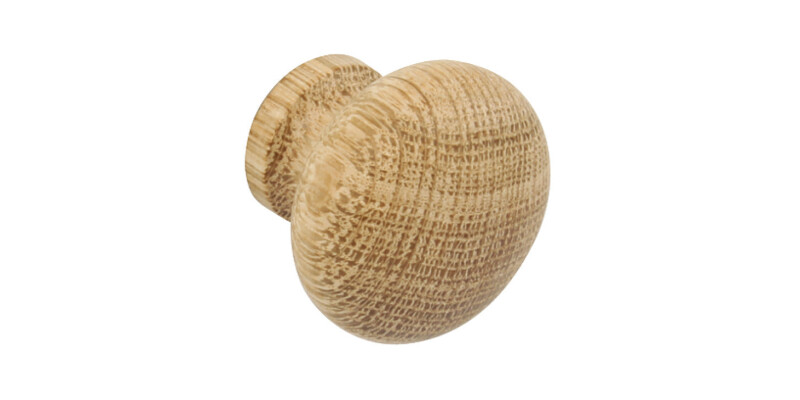 Turned Knob, Oak, &Oslash; 44 mm, End Grain