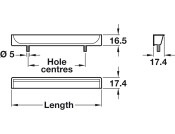Hide Inset Hdl ZA Matt Black 128mm cc