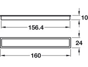 Cubic Inset Hdl ZA Matt White 160mm