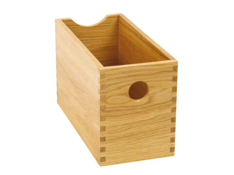 Storage Box, Clear Lacquered European Oak
