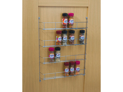 Spice and Packet Rack, Four Tier, Linear Wire, Depth 55 mm