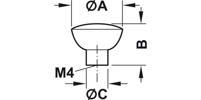 Dimple Knob ZA Matt Nkl D33x27mm