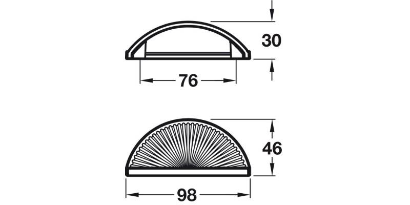 CRAWFORD Cup Handle Zinc Alloy Oil Rub Bronze 76mm cc