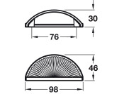 CRAWFORD Cup Handle Zinc Alloy Oil Rub Bronze 76mm cc