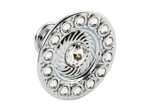 Knob, Zinc Alloy with Swarovski Crystal, Diamond