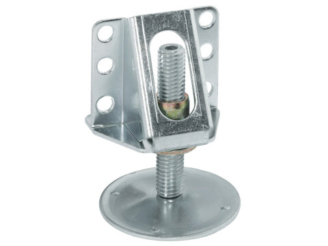 Plinth Adjusting Fitting, Partition Adjuster with Bracket, Steel
