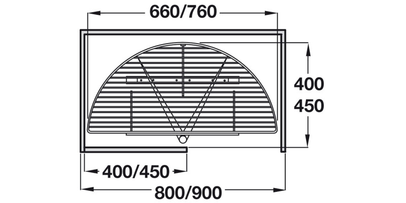 1/2 Carousel Slide Wire Dr 400/800mm Cab
